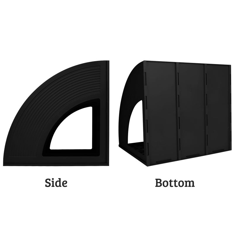SAYEEC Magazine Holder Sturdy Binder Holder Desk File Sorter Plastic File Folder Organizer Stand Book Shelf Dividers Vertical Storage Rack Desktop Bookshelf Display Box for Office School Home (Black) - Image 5